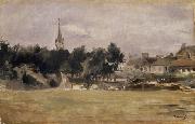 Edouard Manet Landscape with a Village Church oil on canvas